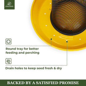 Kingsyard Squirrel-proof metal construction protects seeds while you enjoy birds.