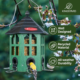 Kingsyard squirrel resistant design protects seeds from cheeky visitors.