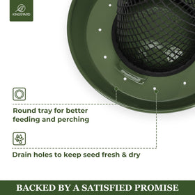 Kingsyard squirrel-resistant metal construction helps protect feeding stations during busy backyard visits.