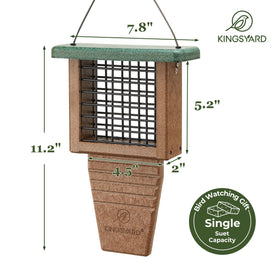 Kingsyard suet feeder easy-clean with removable top
