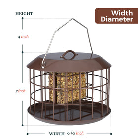 Kingsyard top baffle shields birds from sun and rain for consistent feeding.