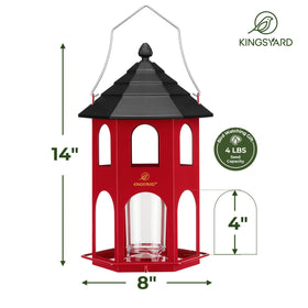 Kingsyard transparent seed compartment shows when to refill.