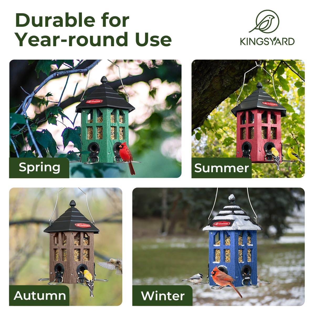 Kingsyard U shaped metal perch supports perching birds with comfortable access.