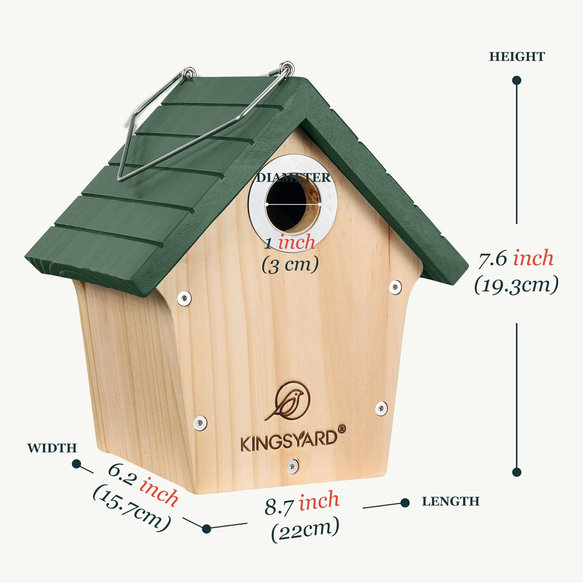 Kingsyard ventilation vents ensure healthy airflow inside the nesting box.
