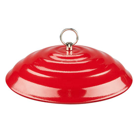 Kingsyard 11.5-inch weather dome over feeder shields seeds from rain and snow.