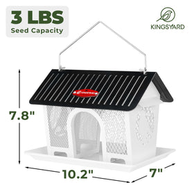 Kingsyard weatherproof anti-rust finish keeps the feeder durable in all seasons