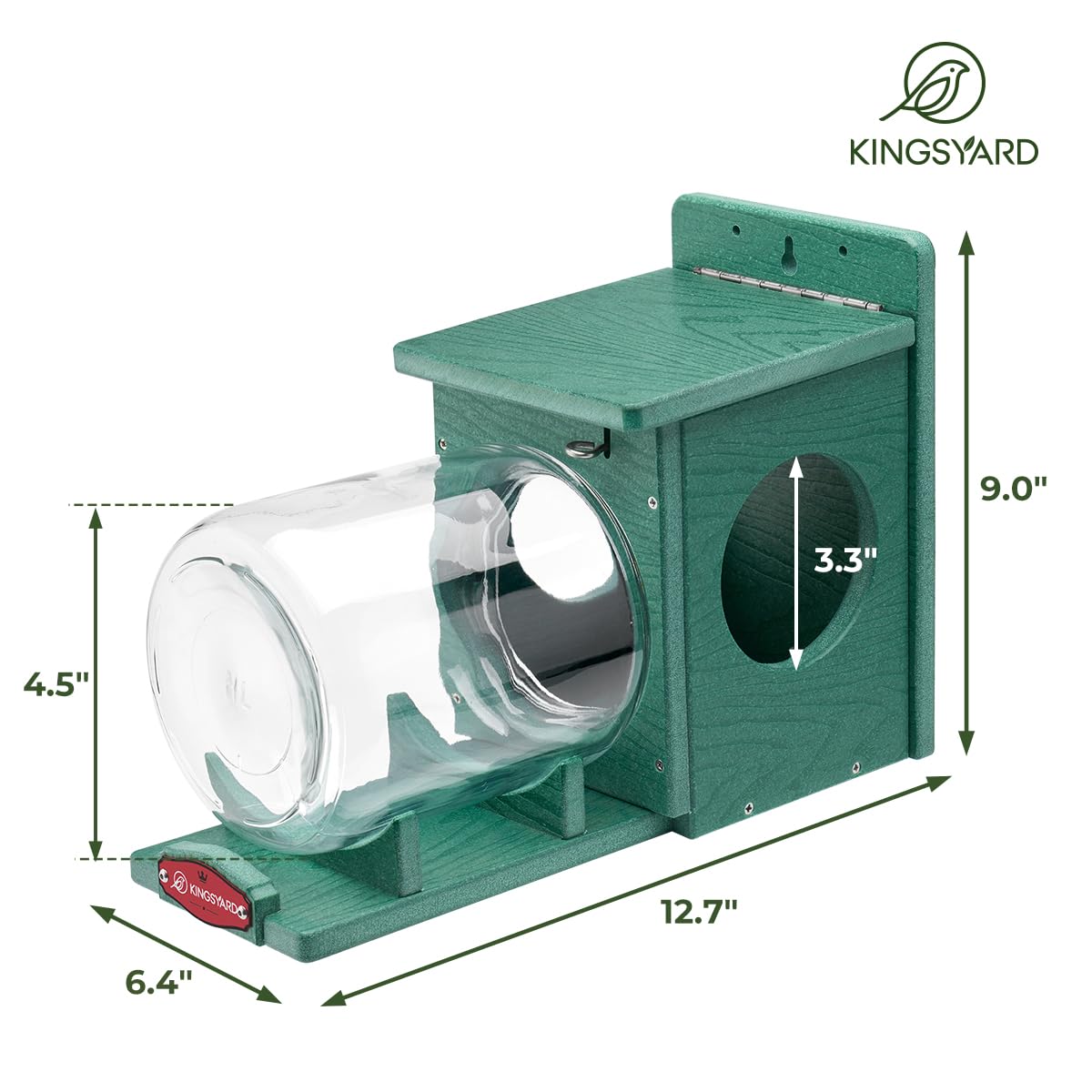 Kingsyard weatherproof recycled plastic construction suitable for year-round use.