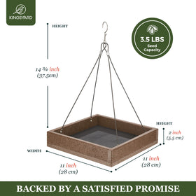 Kingsyard weatherproof recycled plastic resists rain, snow, and sun.