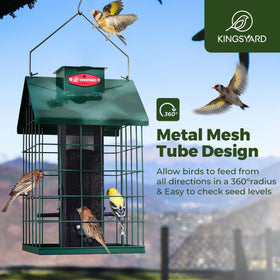 Kingsyard weatherproof, rust-resistant metal feeder for year-round use