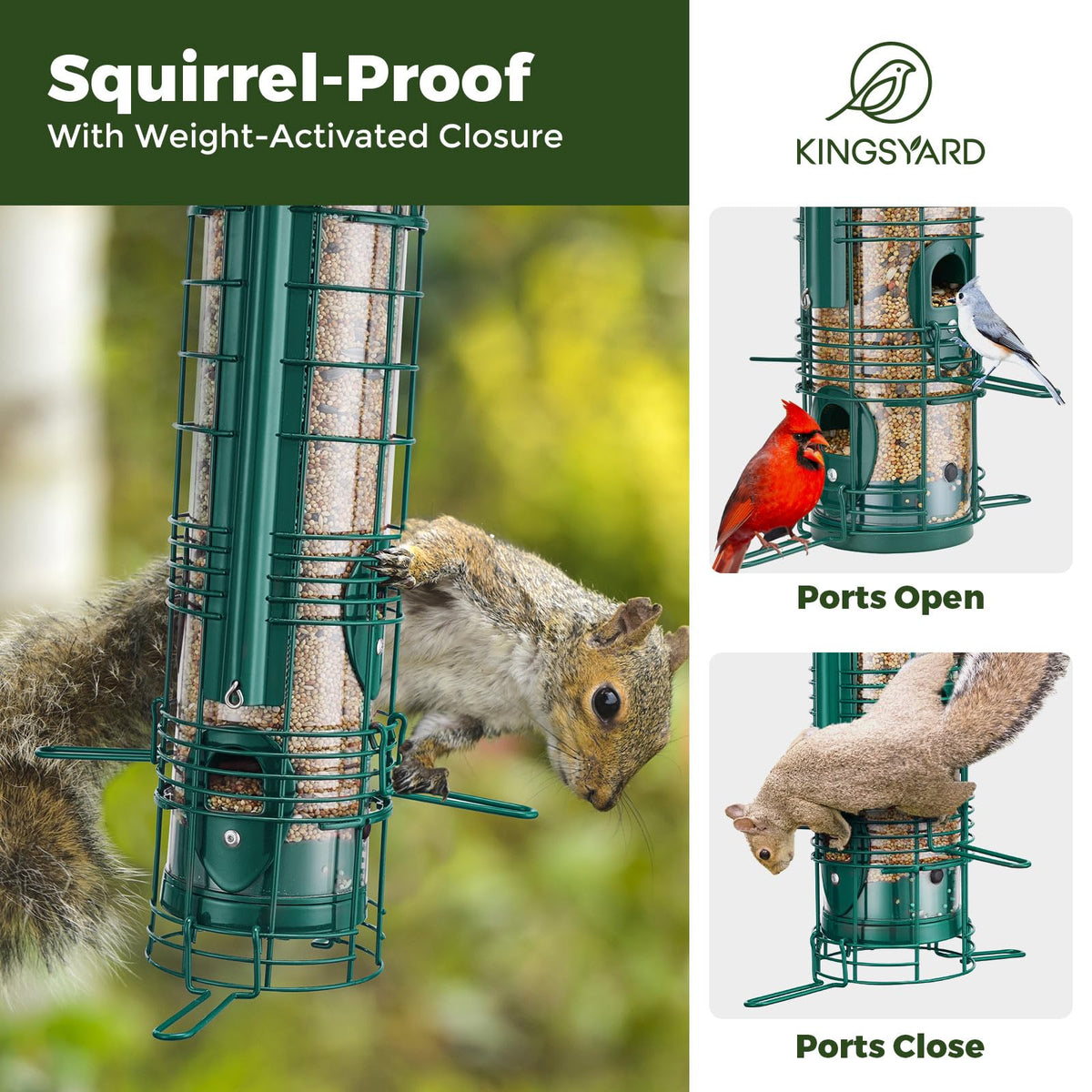 Kingsyard weight-activated perches demonstrate automatic protection