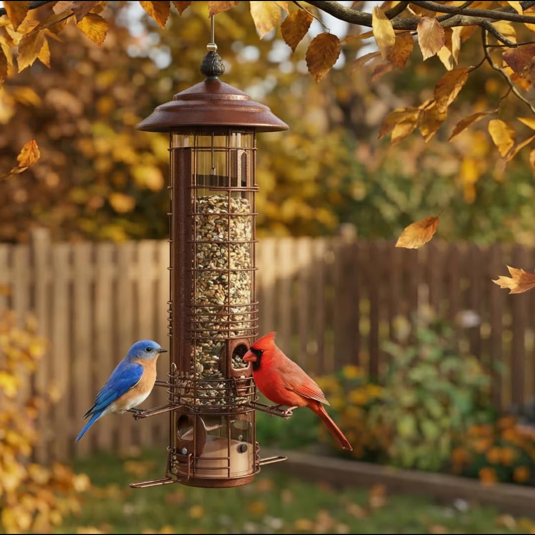 Wide-mouth refill design on Kingsyard feeder for spill-free topping.