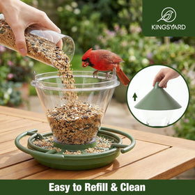 Kingsyard clear seed compartment shows fill level at a glance