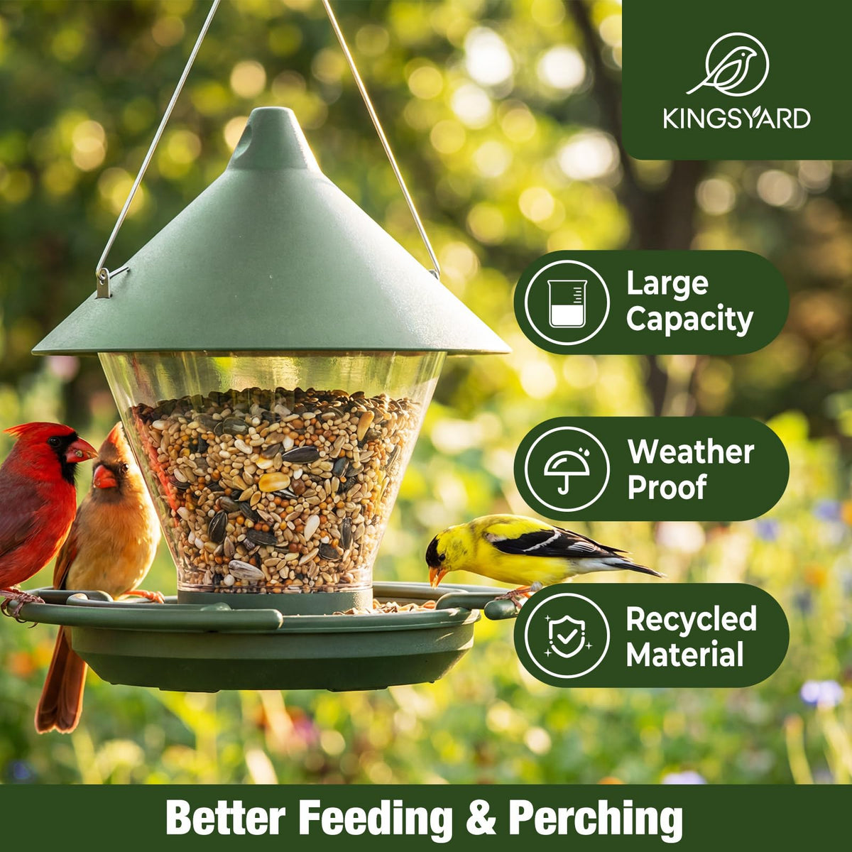 Kingsyard seed guard reduces spills for a cleaner yard during feeding