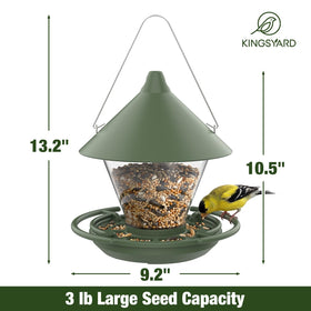 Kingsyard weatherproof design protects seed from rain for fresher feed