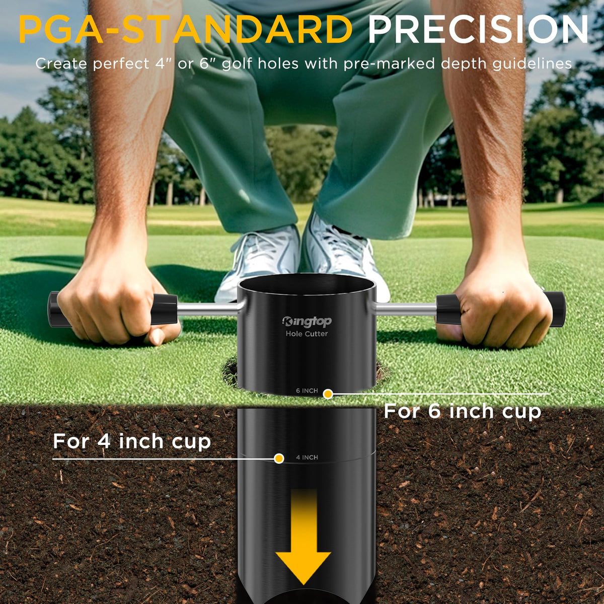 KINGTOP precision blade allows clean, accurate digging with minimal effort.