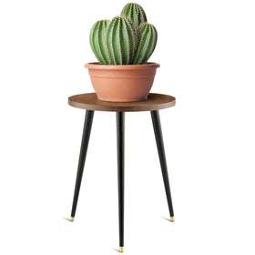 KINNARY corner-friendly plant stand adds vertical interest to a room.