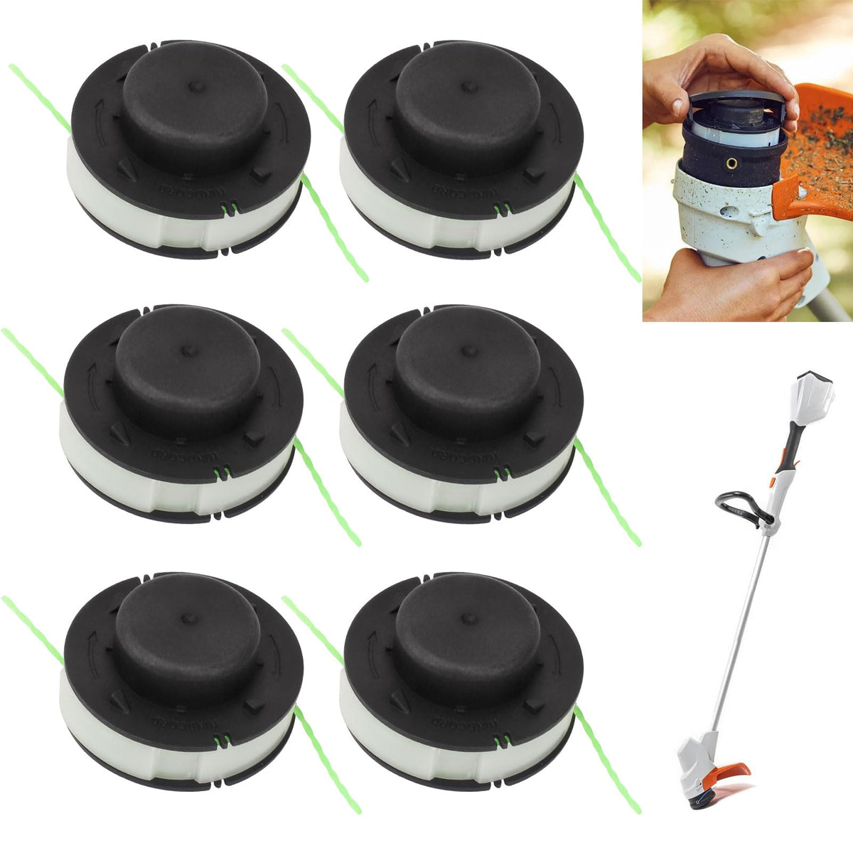 KINTLE replacement string heads 4008-710-4302 pack for quick, consistent cutting