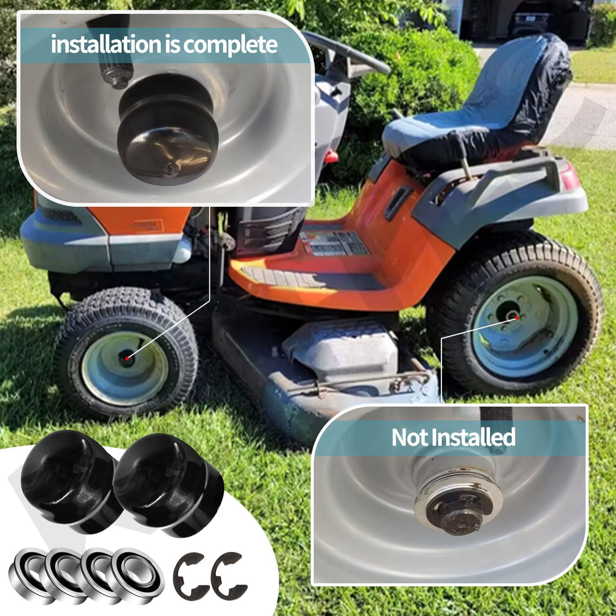 KINTLE 9040H E-type retaining rings ensure reliable fit.