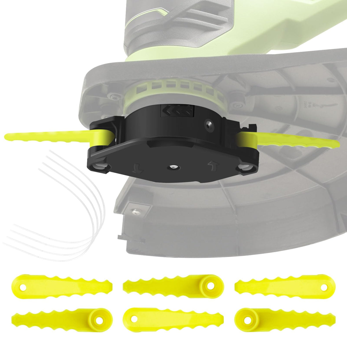KINTLE AC052N1 pivoting trimmer head close-up showing versatility