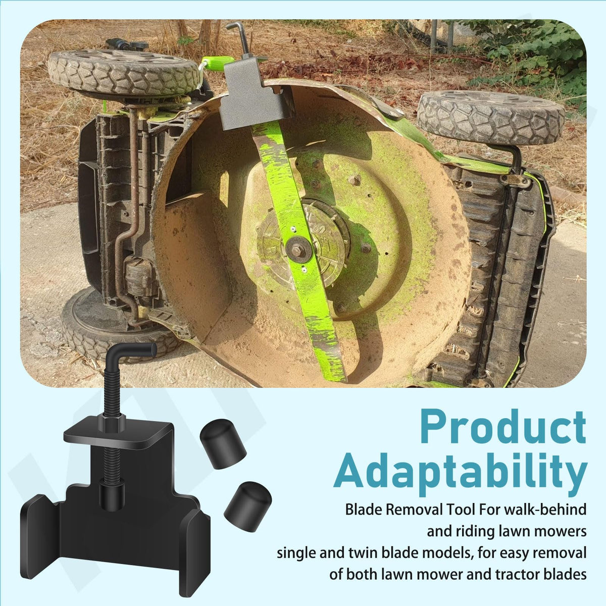 KINTLE blade-lock feature helps stop blade rotation for safer maintenance.