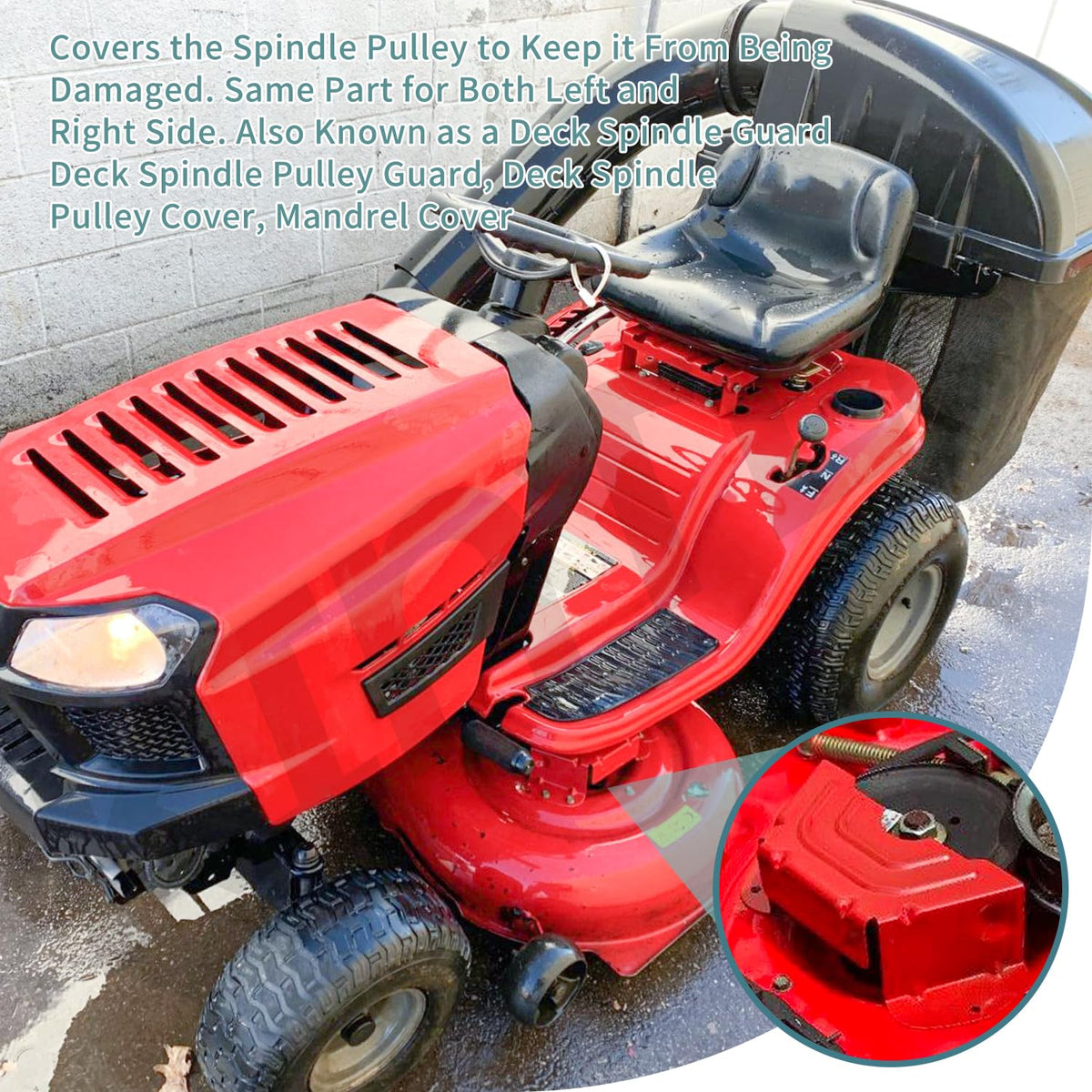 KINTLE deck spindle guard protection cover shields surfaces from impact and debris.