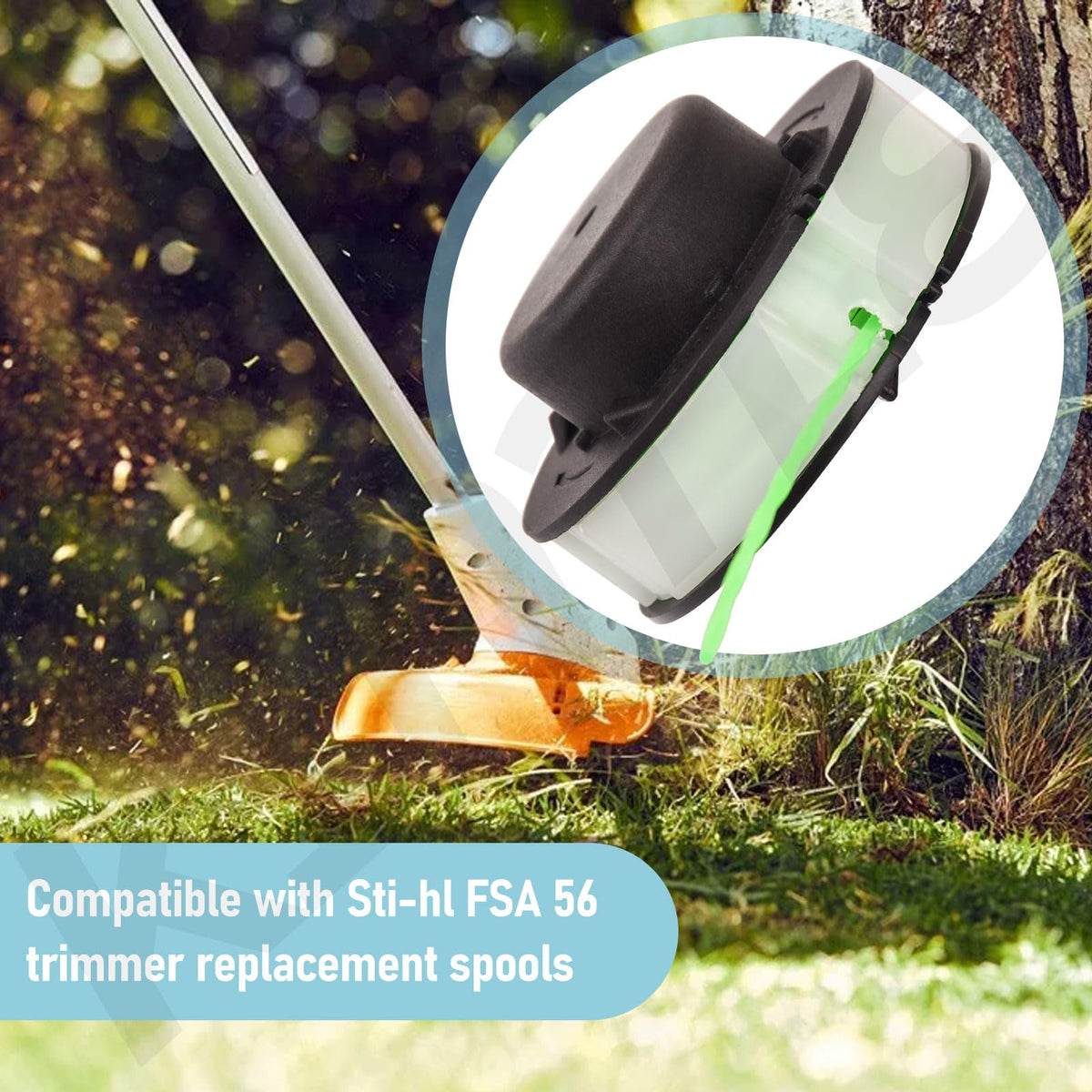 KINTLE durable trimmer-spool heads withstand regular use outdoors