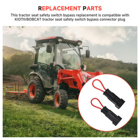 Kioti Bobcat compatible bypass, back view of plug connection.