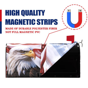 KIOYTLIK outdoor-friendly mailbox cover resists fading while displaying bold flag imagery.