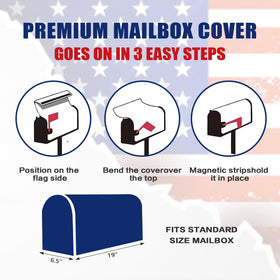KIOYTLIK universal-fit mailbox cover for 6.5 x 19 inch standard posts.