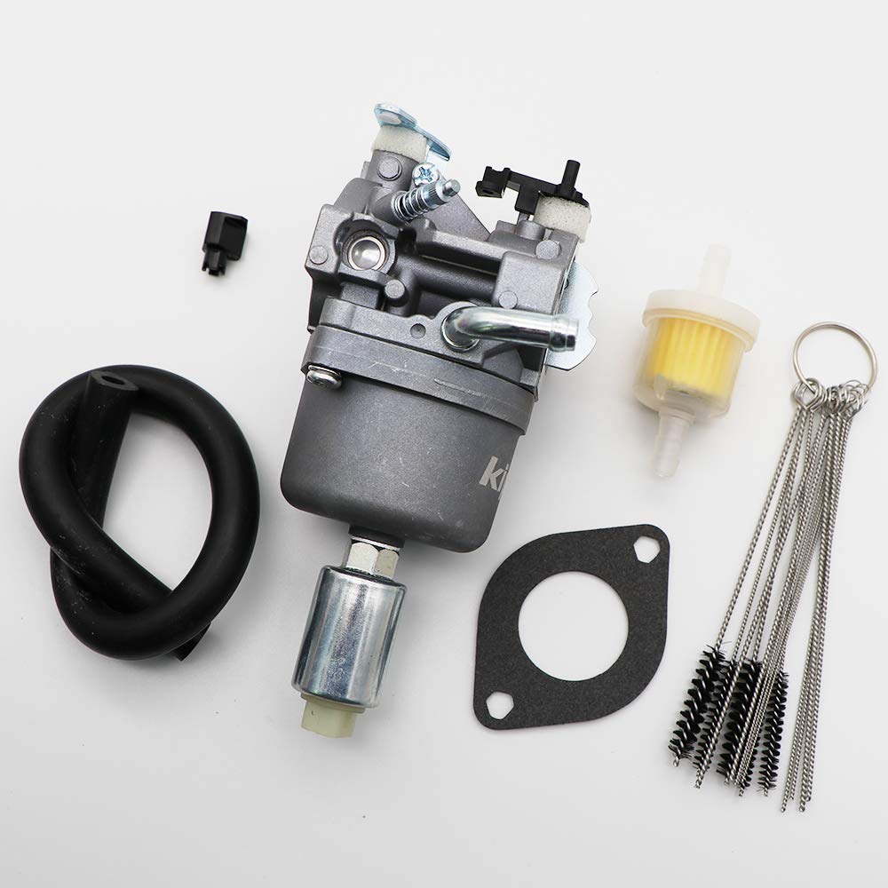 KIPA carburetor install kit highlights included gasket and fuel line.