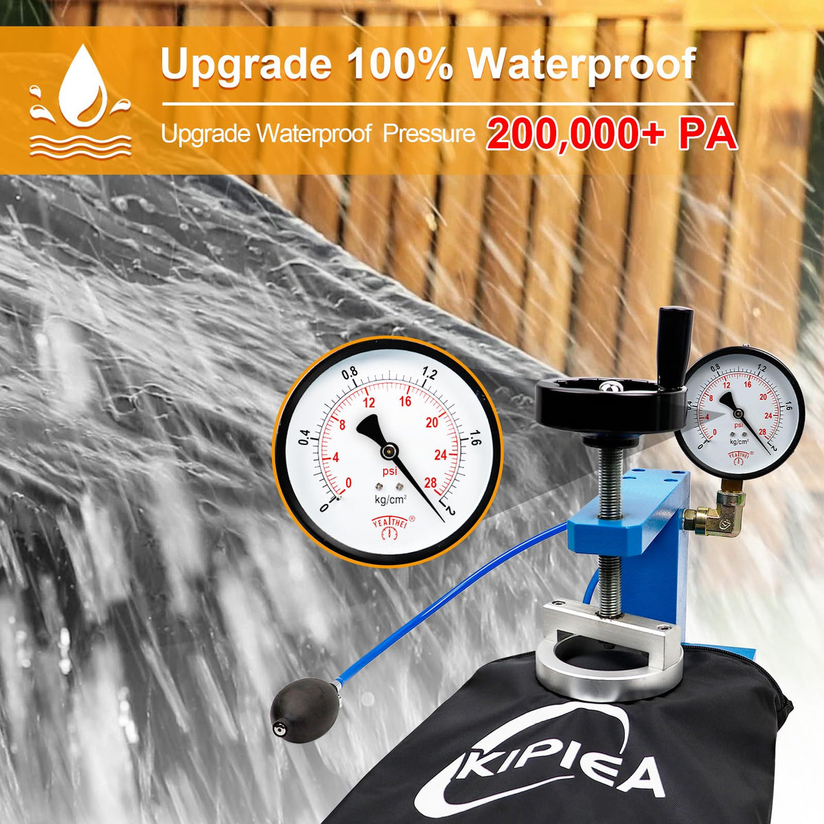 Kipiea double-layer PU coating and taped seams for reliable waterproof protection