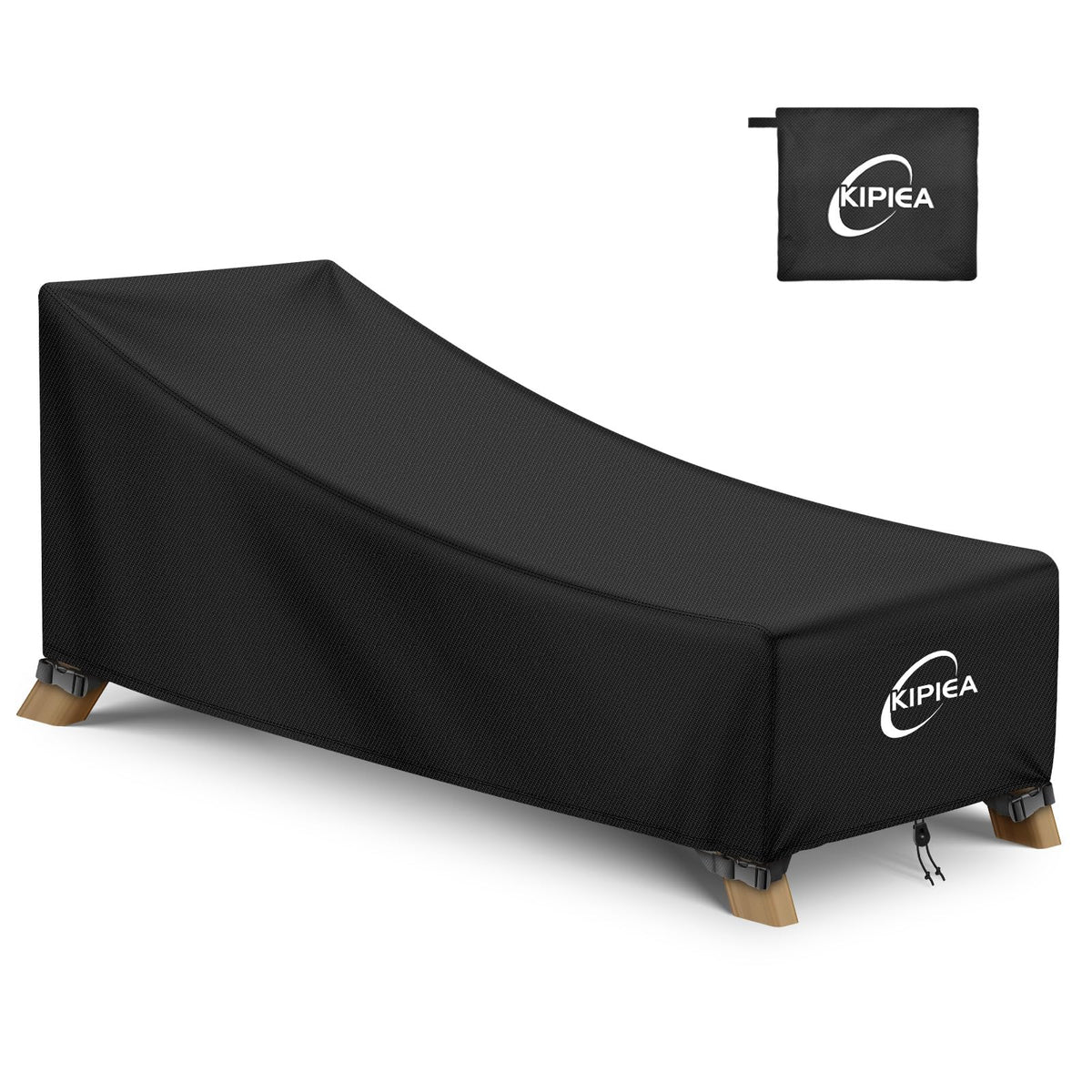Kipiea lounge chair cover protecting against rain with durable waterproof seams