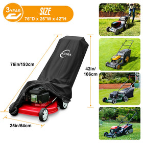 Kipiea cover with UV resistance shields the mower from sun damage