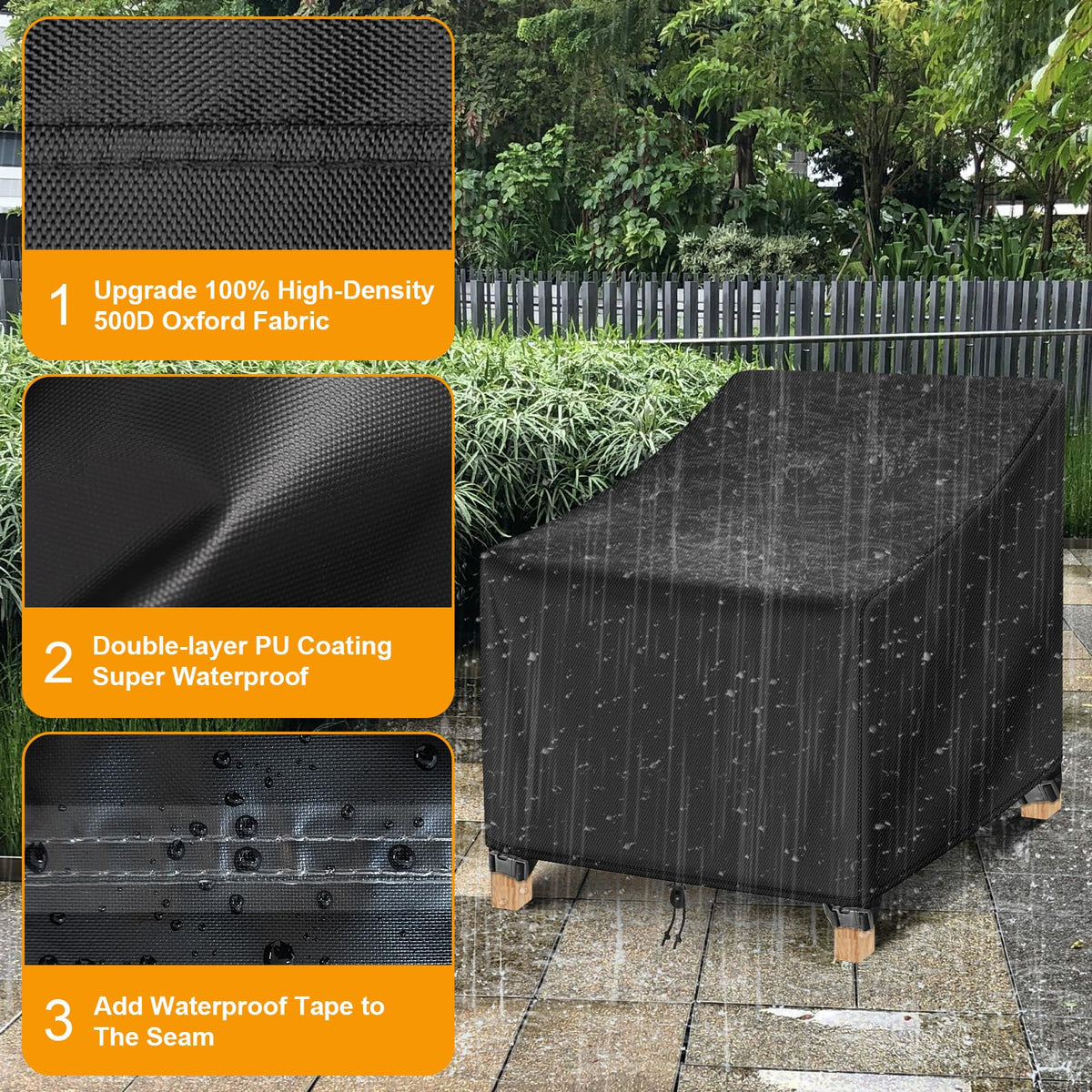 Kipiea UV-resistant coating protecting chair colors from fading