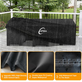 Kipiea UV-resistant Oxford fabric shields outdoor furniture from sun fade