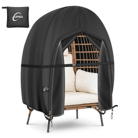 Kipiea Patio Egg Chair Cover waterproof protects your double chair from rain and moisture.