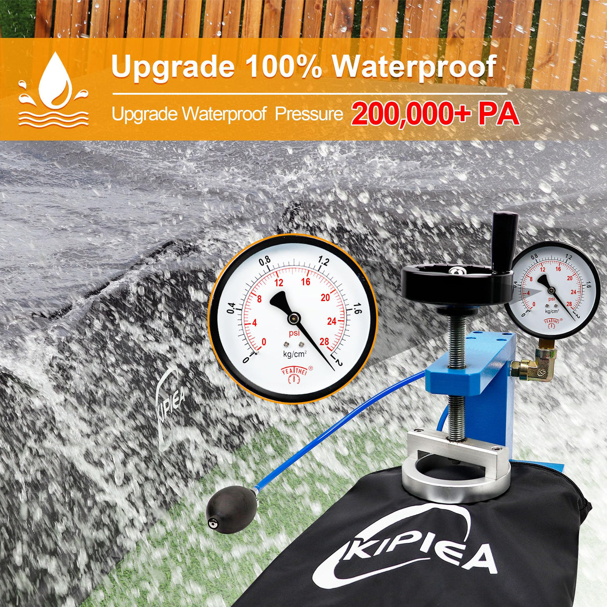 Kipiea cover is easy to clean and stores in the included bag.