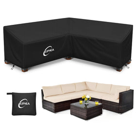 Kipiea patio V-shaped sectional cover waterproof protection for all seasons.
