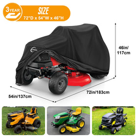 Kipiea mower cover with buckle-wheels system securing on mower