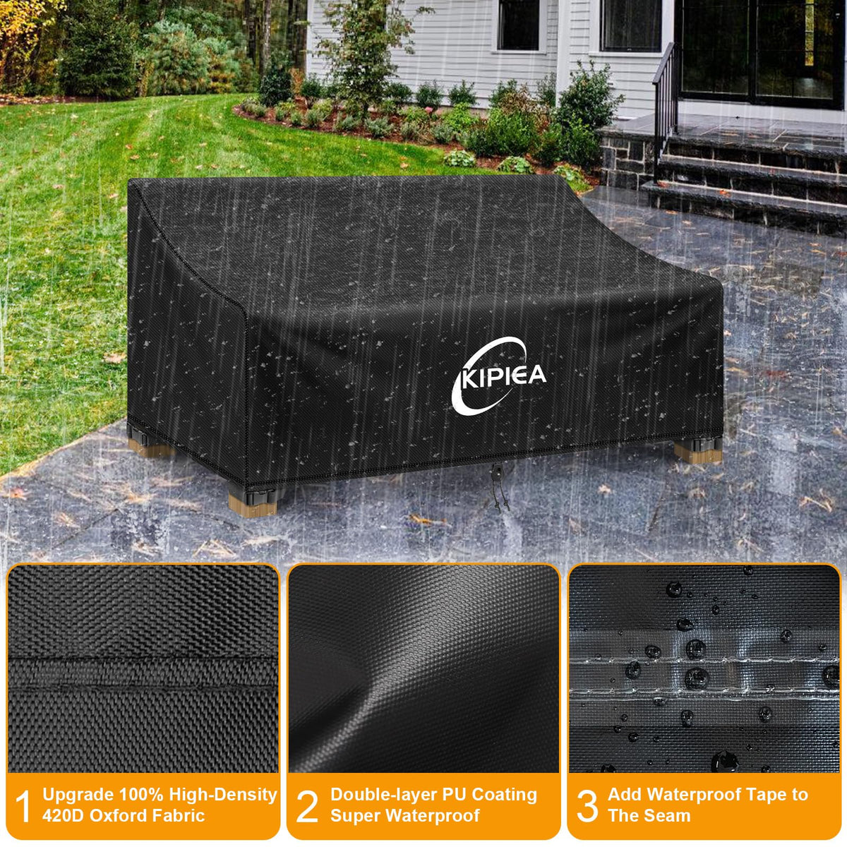 Kipiea windproof buckles and drawstrings secure cover during gusty days