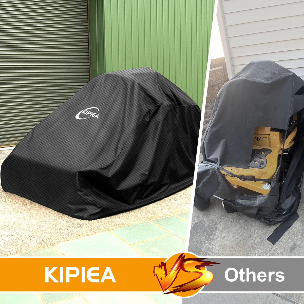 Kipiea Zero Turn Mower Cover uses 600D fabric for long-lasting durability.