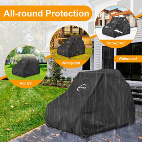 Kipiea Zero Turn Mower Cover's windproof design stays in place during storms.