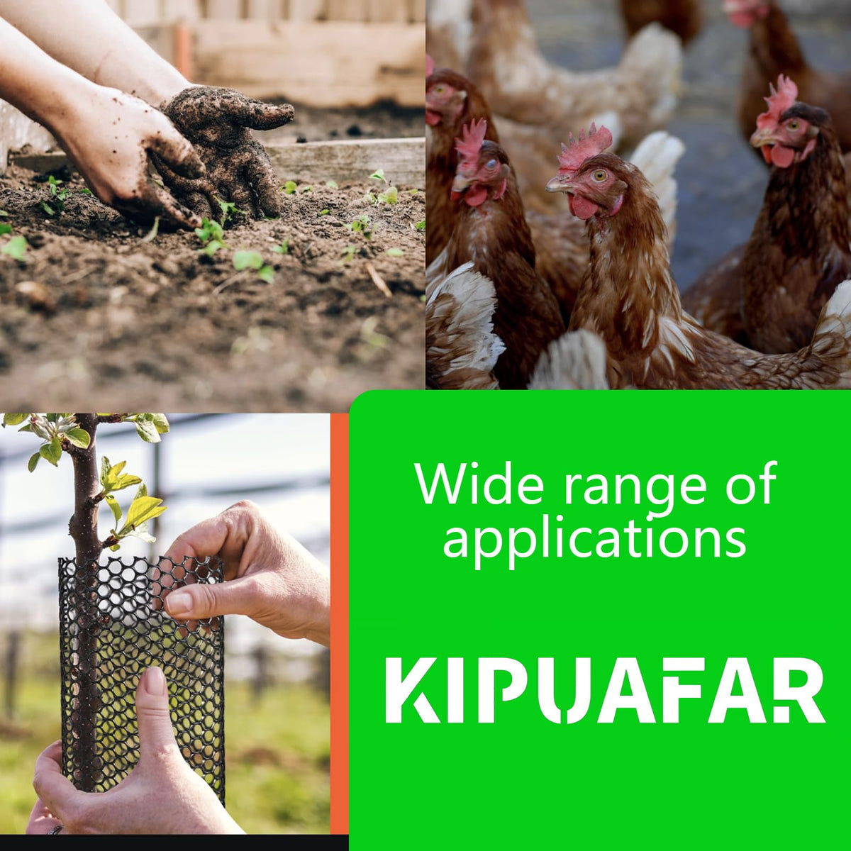 Kipuafar garden protection barrier keeps plants and small animals safe from intrusion.