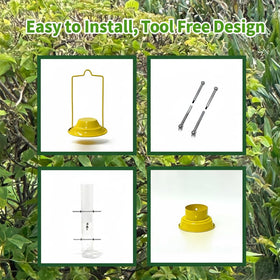 KiRuan Deco Finch Feeder drainage holes keep seeds dry