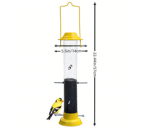 KiRuan Deco Finch Feeder weatherproof metal roof protects seeds