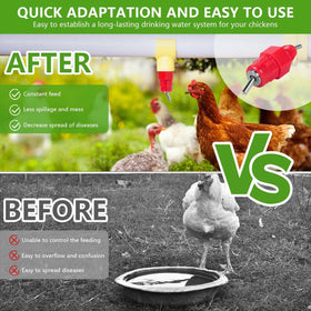 KISEER nipples used by broilers, layers, ducks for steady water