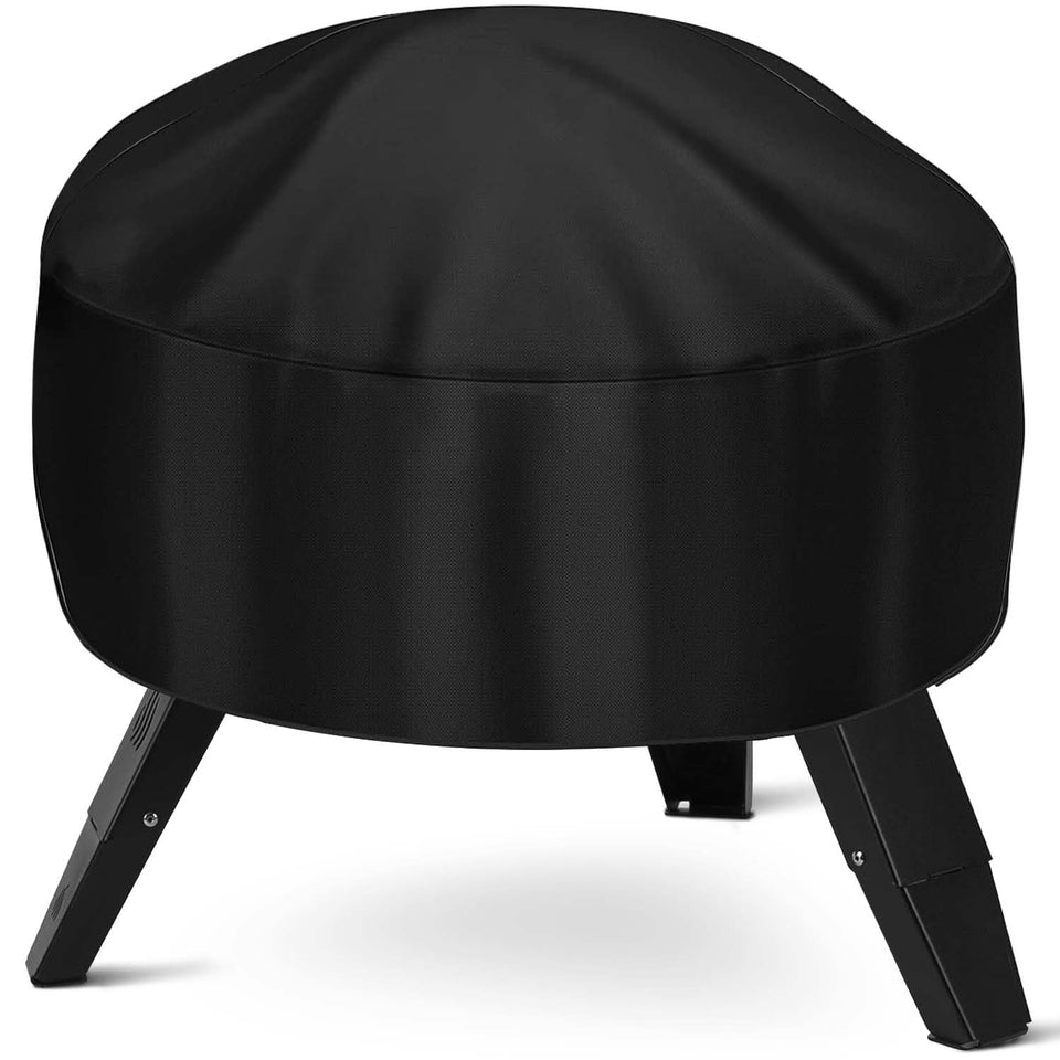 KISEER Fire Pit Cover 38x20 inch with drawstring protects your pit from rain and wind