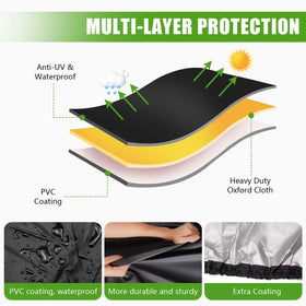 KISEER Outdoors waterproof cover protects the mower during rain.