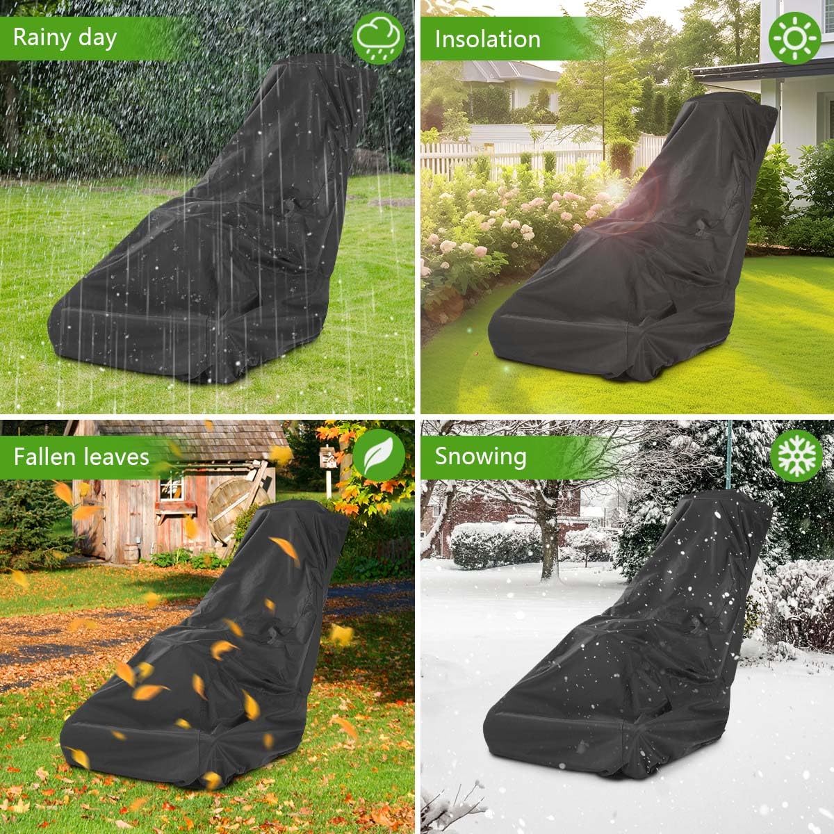 KISEER Outdoors lawn mower cover fits most walk-behind models for versatile use.