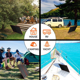 KishYa compact camping setup uses the stand beside a tent.